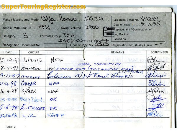 CAMS logbook