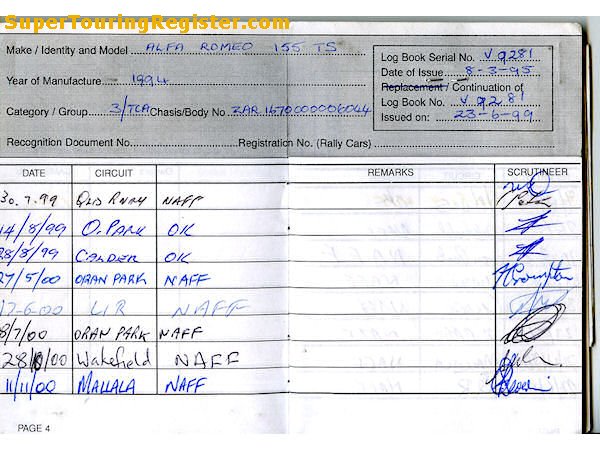 CAMS logbook