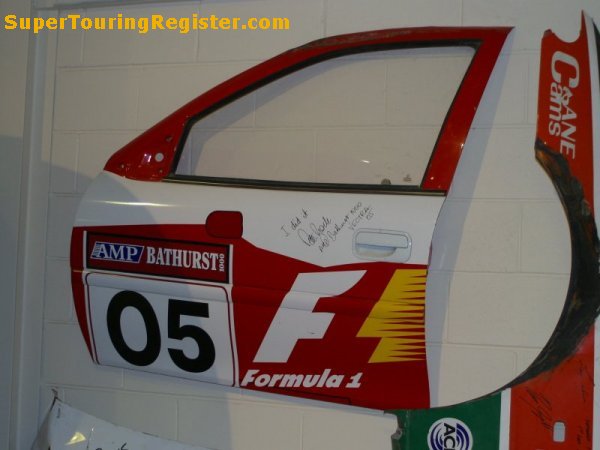 Door from Vectra signed by Peter Brook (from Bathurst museum)